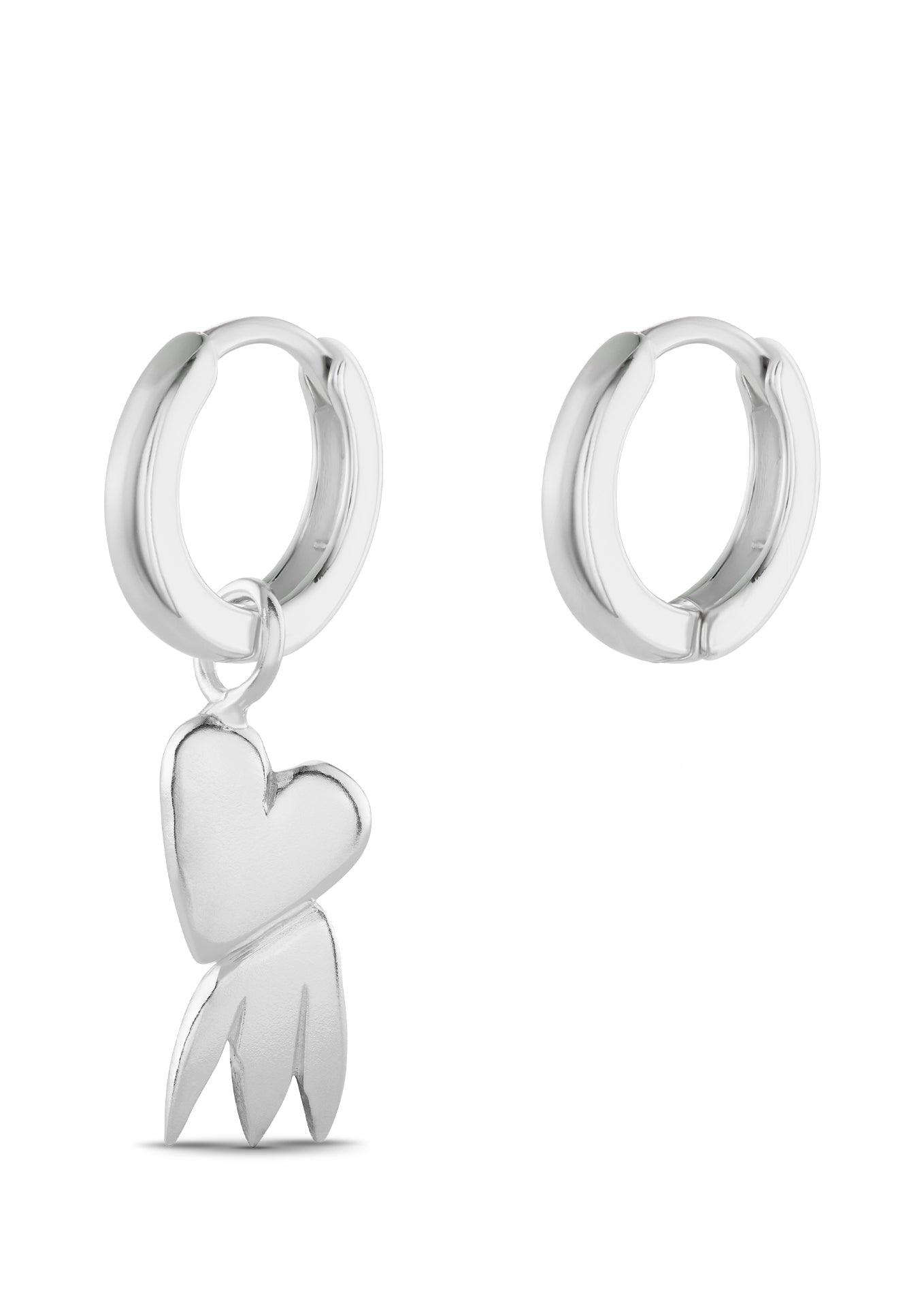 NM x Monika Liu Flaming Heart Charm Silver