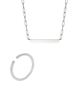 Big Bomb Bracelet and Big Bomb Multisize Ring Duo Silver