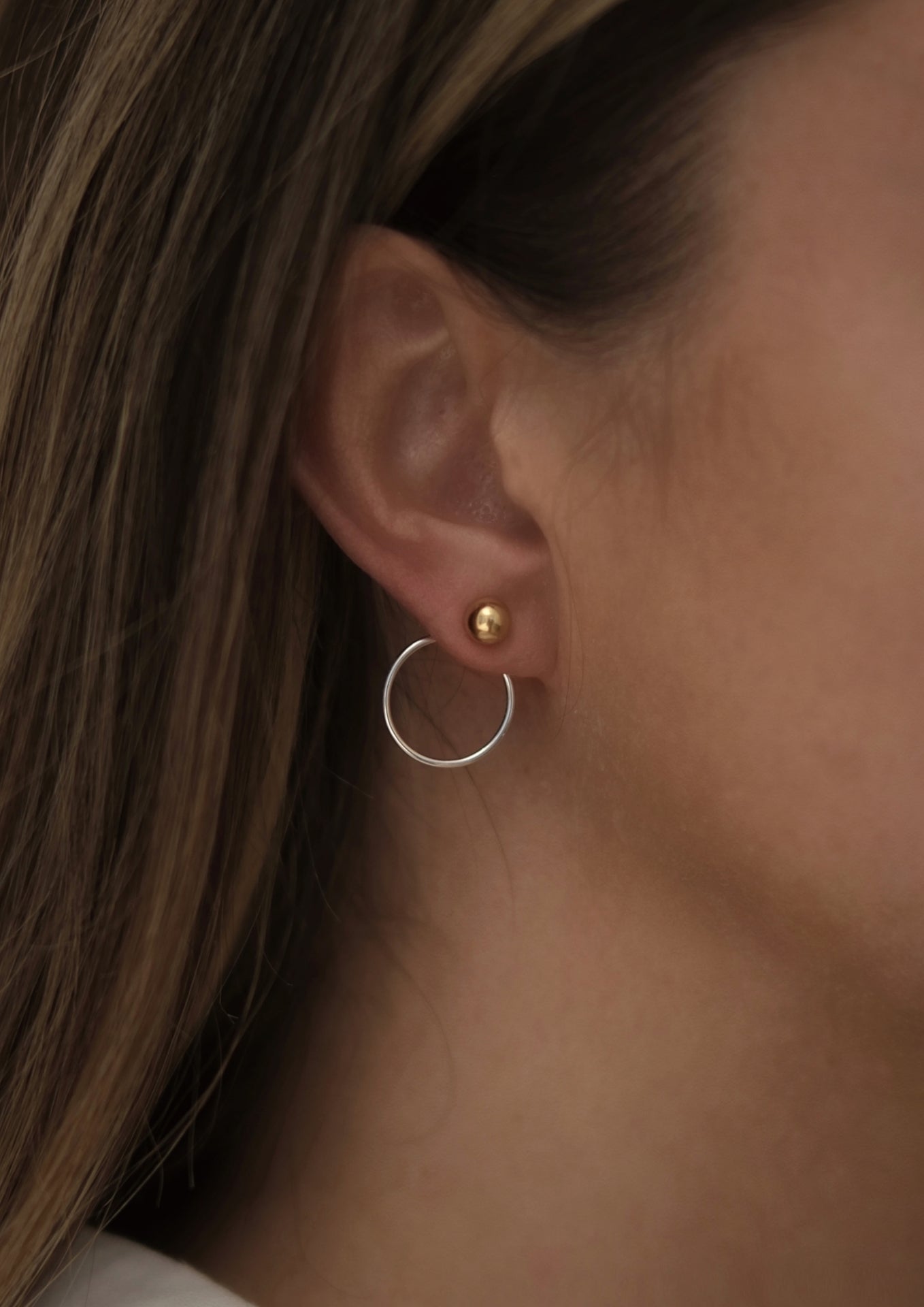 Chord Earrings Mix Pair With Gold Bubble Sterling Silver