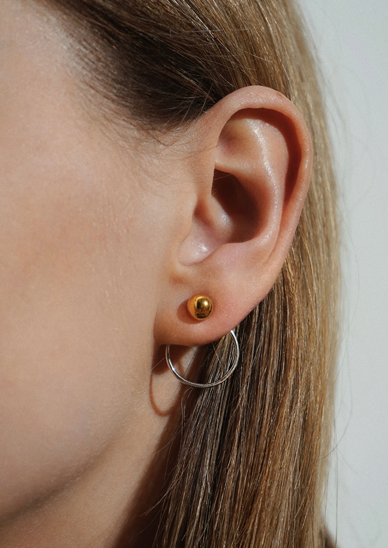 Chord Earrings Mix Pair With Gold Bubble Sterling Silver