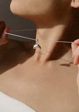 Croissant Necklace Silver