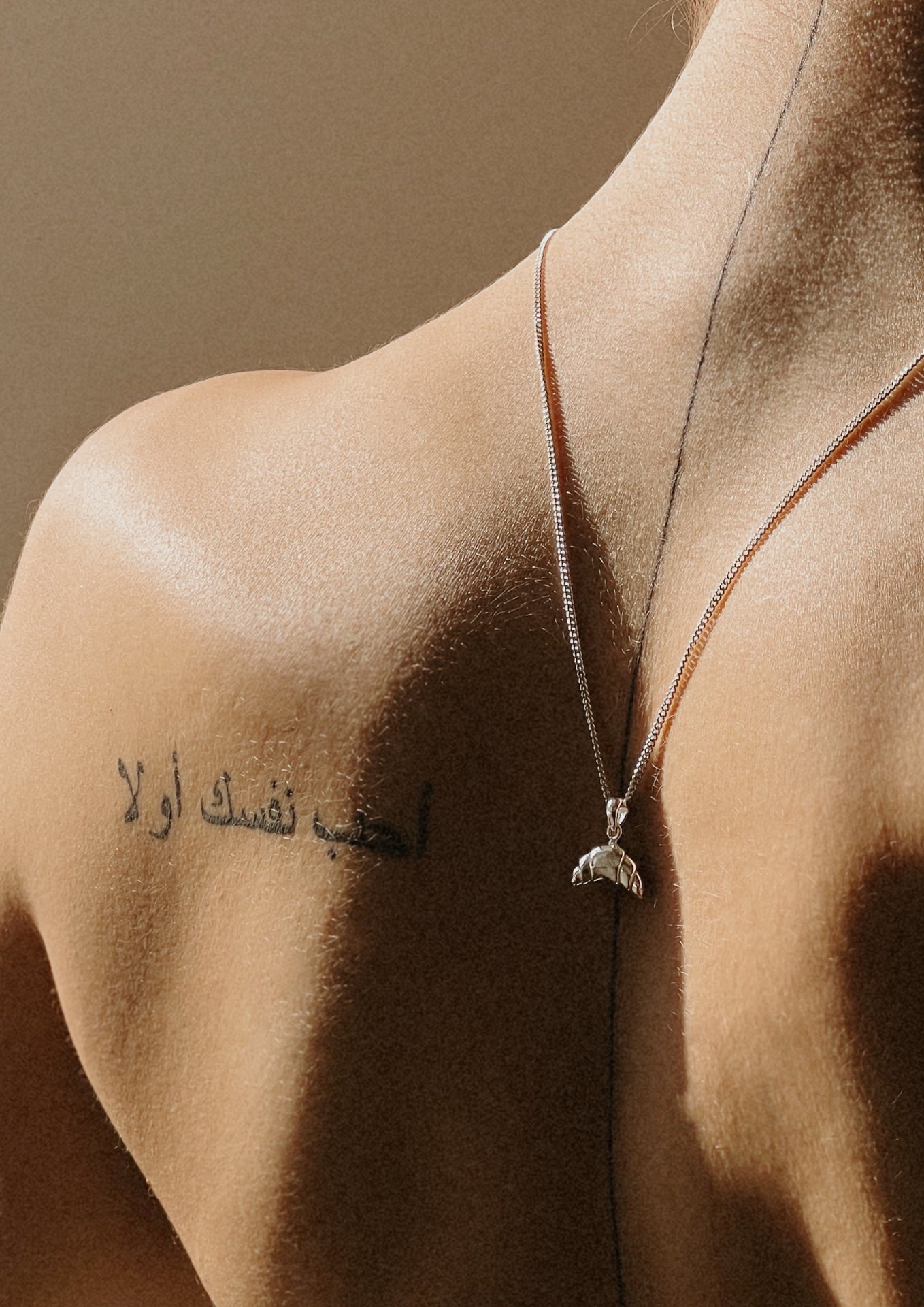 Croissant Necklace Silver