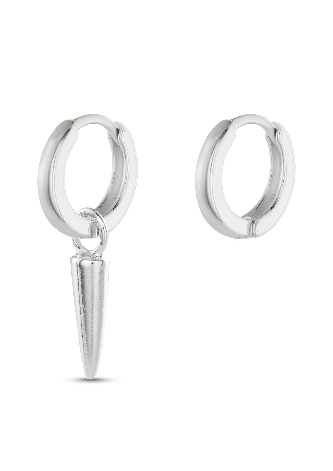 NM Berlin Spike Hoops in Silver