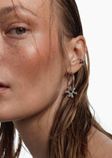NO MORE accessories Sea Flower Nomad Hoops in Silver