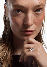 No More accessories Sea Flower Ring in Silver