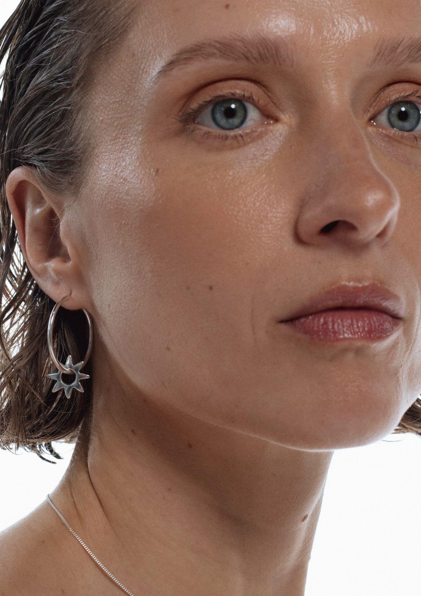 No More accessories Sea Sun Nomad Hoops in Silver