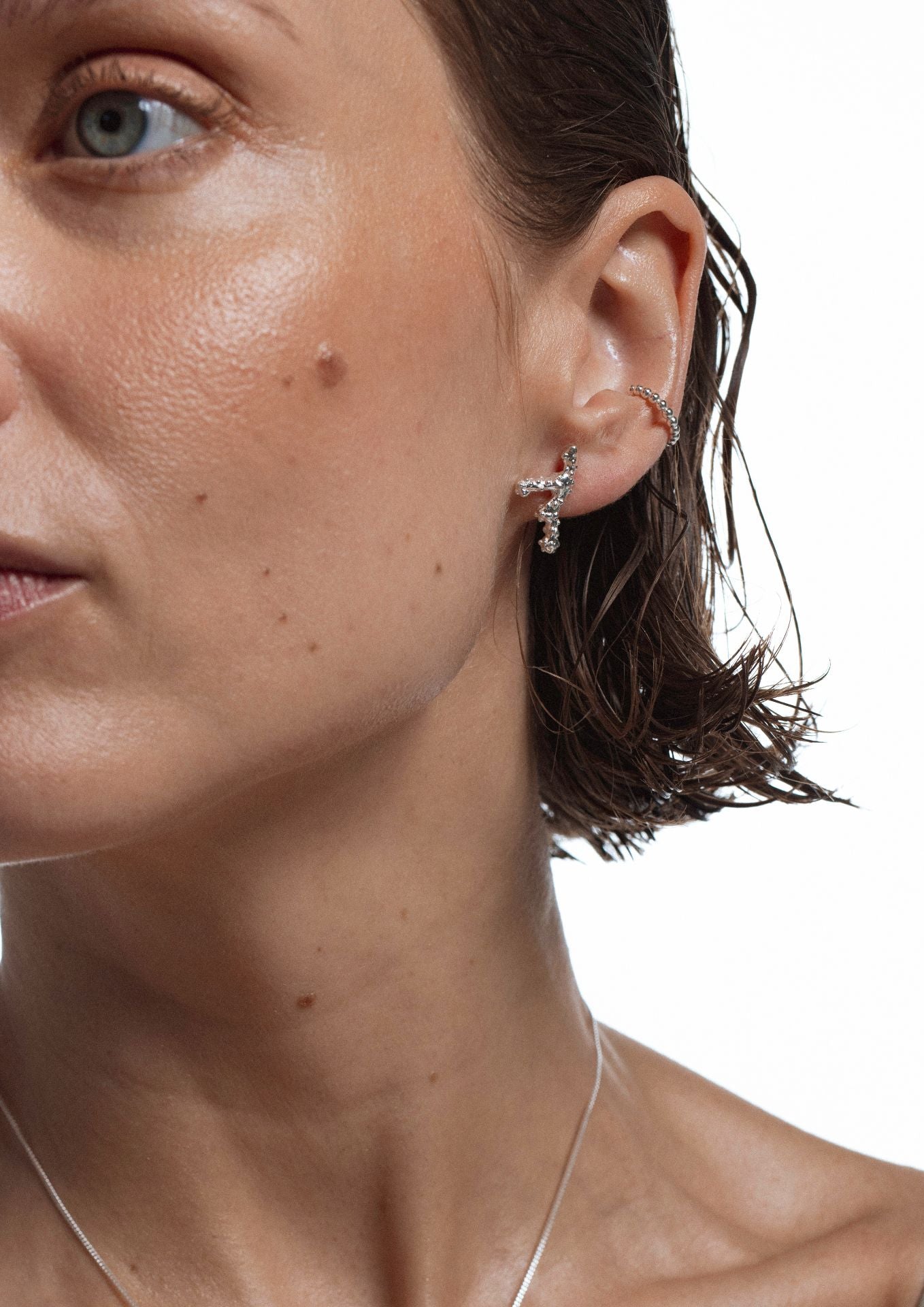 No More accessories Sea Coral Stud earrings in Silver