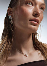 NO MORE accessories Sea Flower Nomad Hoops in Silver