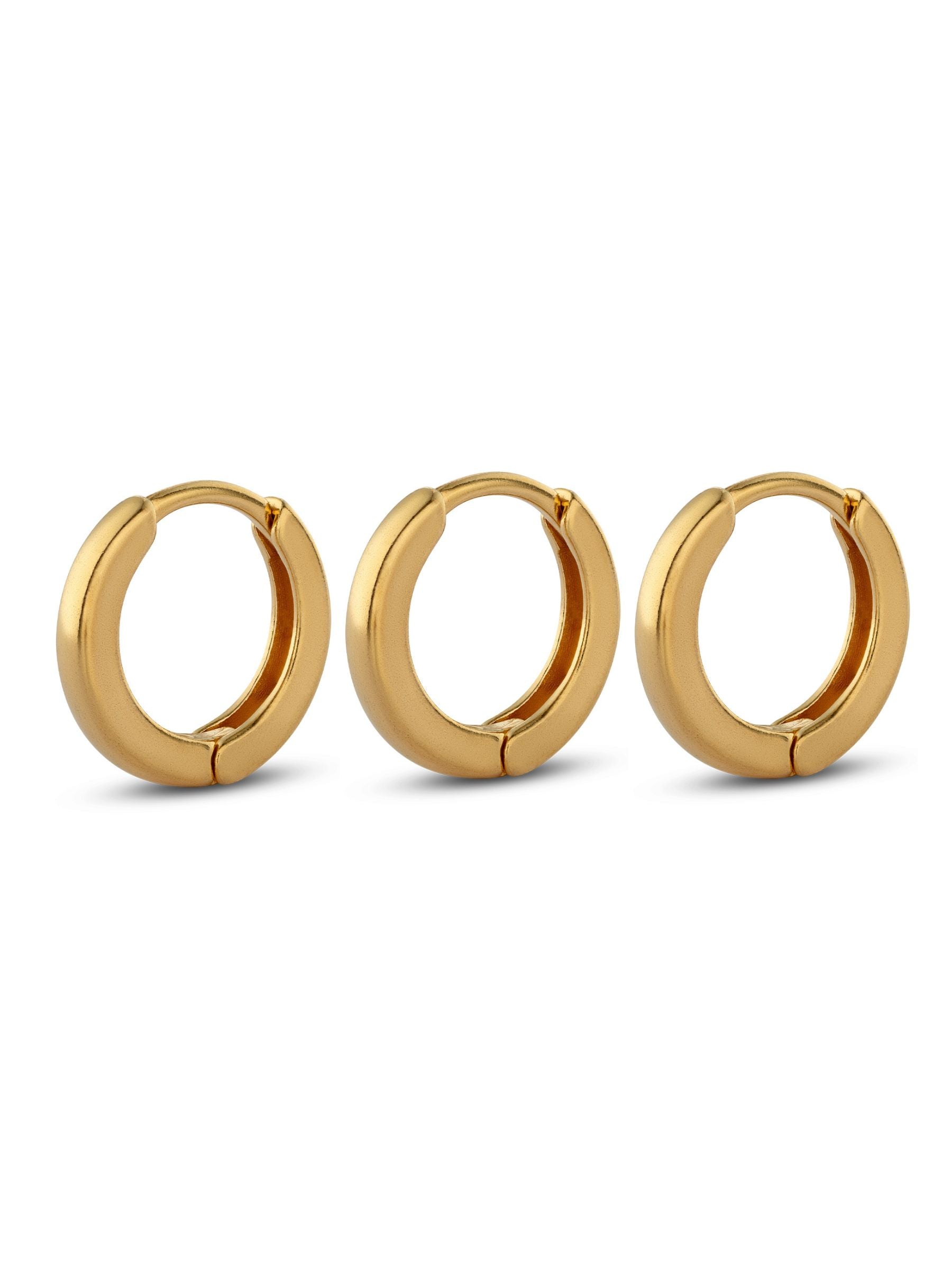 NO MORE ACCESSORIES Midi Hoops Gold