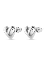 NO MORE accessories Heartbeat Stud Earrings in Sterling Silver