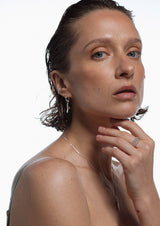 No More accessories Sea Coral Midi Hoops in Silver