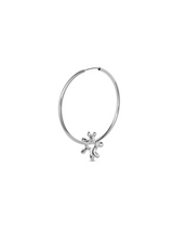 NO MORE accessories Sea Flower Nomad Hoops in Silver