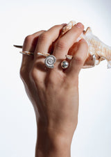 No More accessories Sea Snail Open Ring in silver