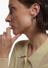 No More accessories Sea Horn Midi Hoops Silver
