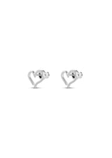 Open_Heart_Stud_Earring_NOMORE_accessories_Sterling_Silver_Handmade_Jewelry