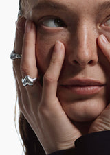 NO MORE accessories Heartbeat Ring in Silver