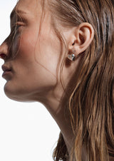 NO MORE accessories Heartbeat Stud Earrings in Sterling Silver