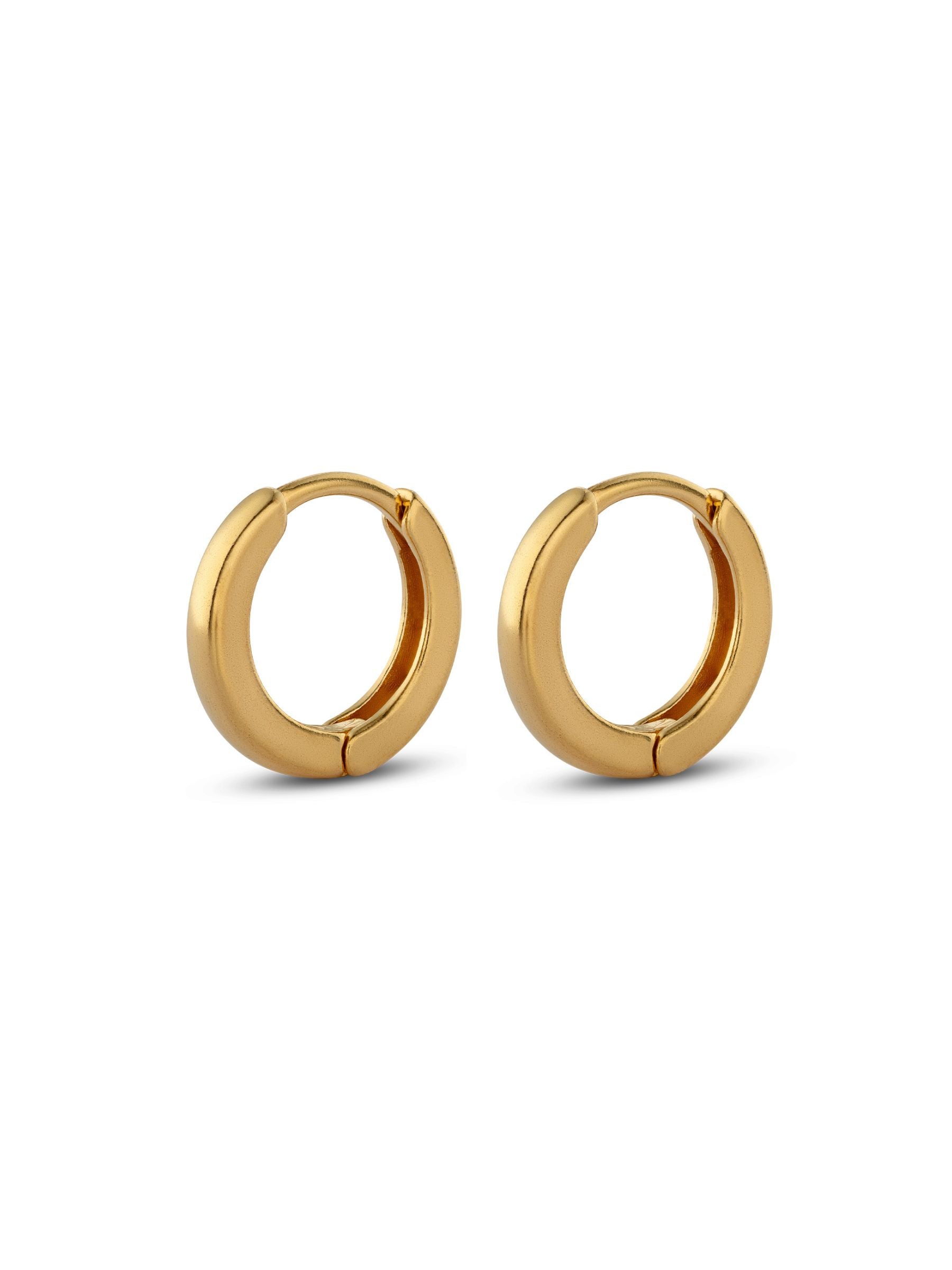 NO MORE ACCESSORIES Midi Hoops Gold