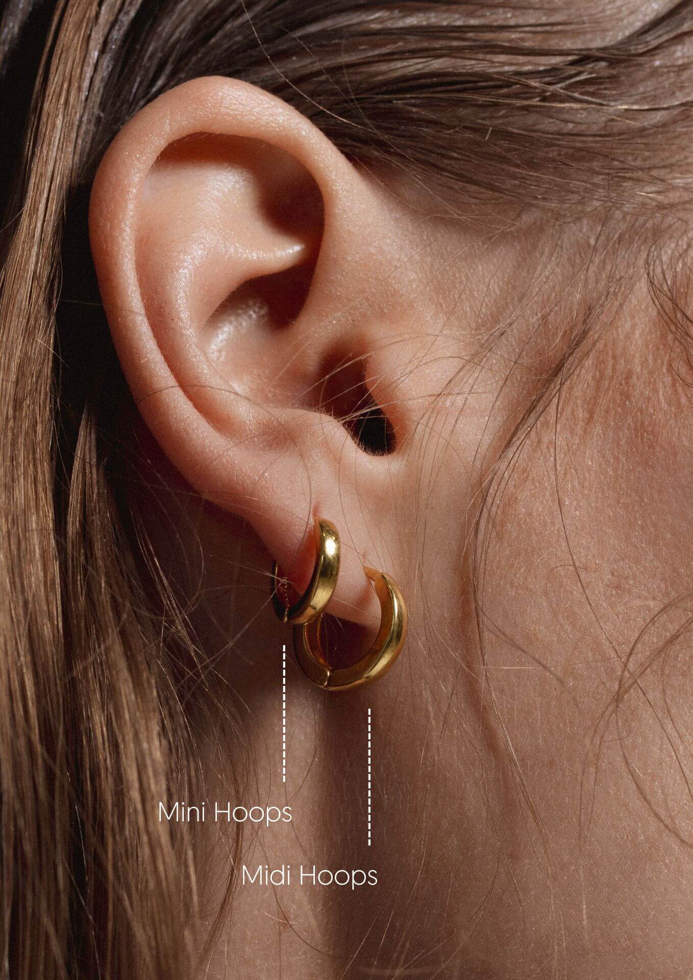 NO MORE ACCESSORIES Mini Hoops Gold