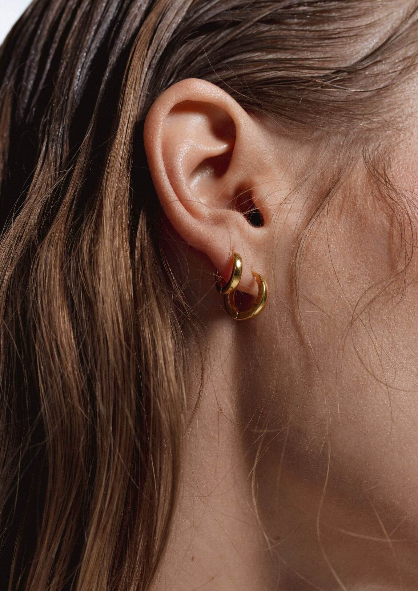 NO MORE ACCESSORIES Mini Hoops Gold