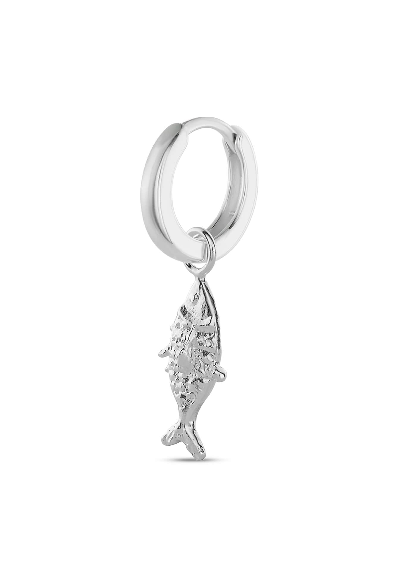 NO MORE ACCESSORIES Sea Bass Midi Hoops Silver