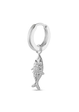 NO MORE ACCESSORIES Sea Bass Midi Hoops Silver