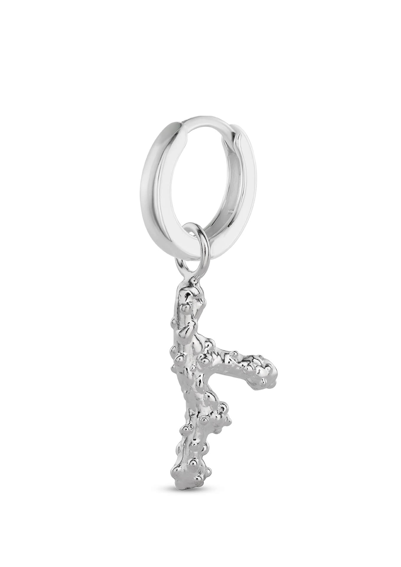 NO MORE ACCESSORIES Sea Coral Midi Hoops Silver