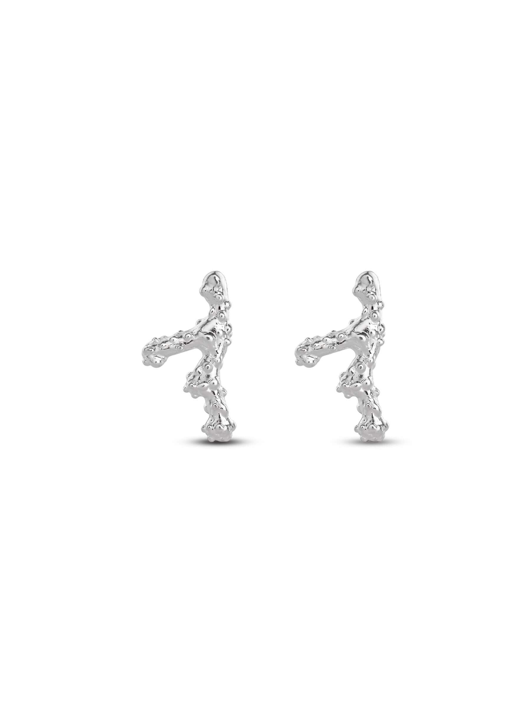 NO MORE ACCESSORIES Sea Coral Earrings in Sterling Silver