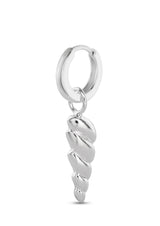 NO MORE accessories Sea Horn Midi Hoops Silver