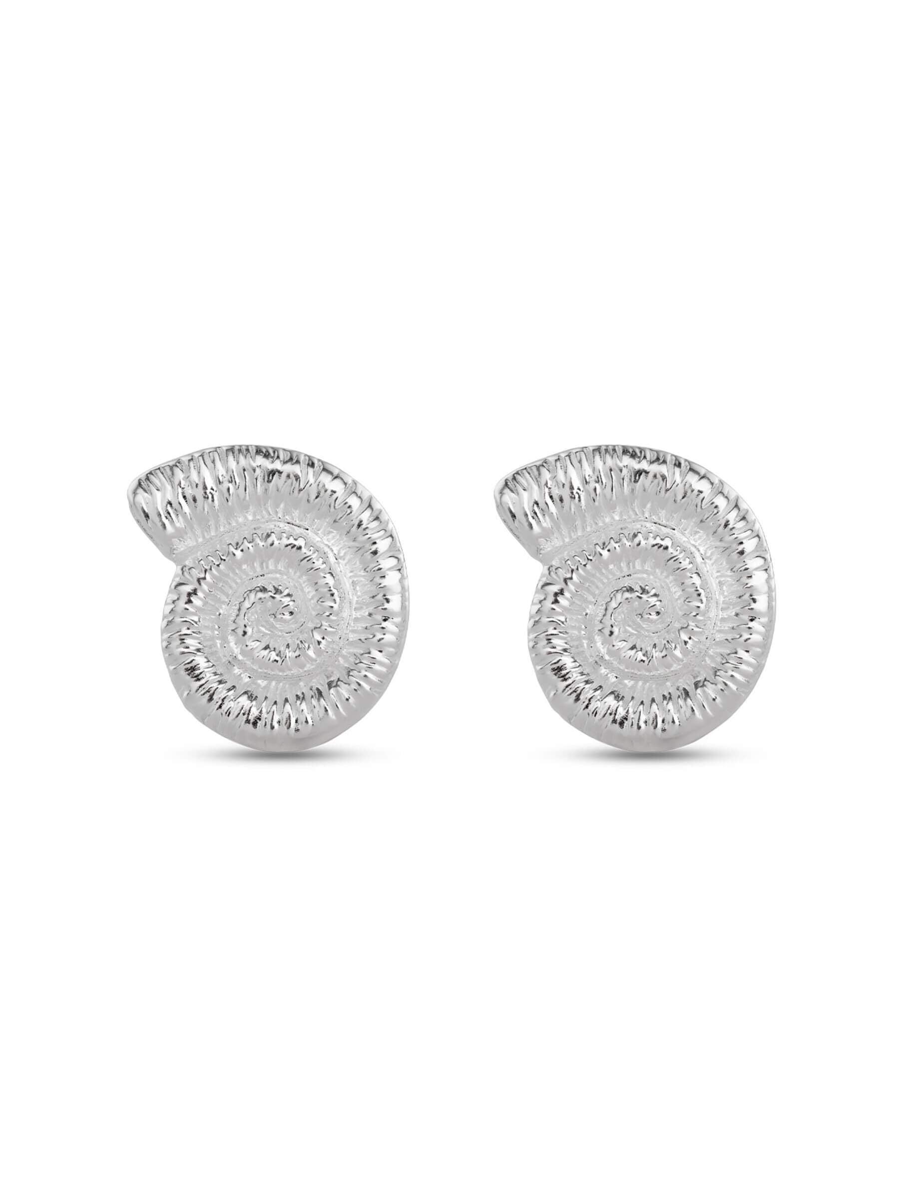 NO MORE ACCESSORIES Sea Snail Earrings in Sterling Silver