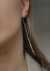 Raw Threader Chain Earrings Silver