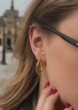 NO MORE accessories Django Hoops Gold in sterling silver.