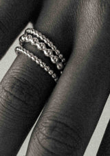 NO MORE accessories Bold Champagne Rings Combo in sterling silver