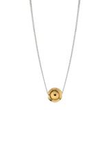 NO MORE accessories Bubble Necklace in sterling silver with gold plated pendant