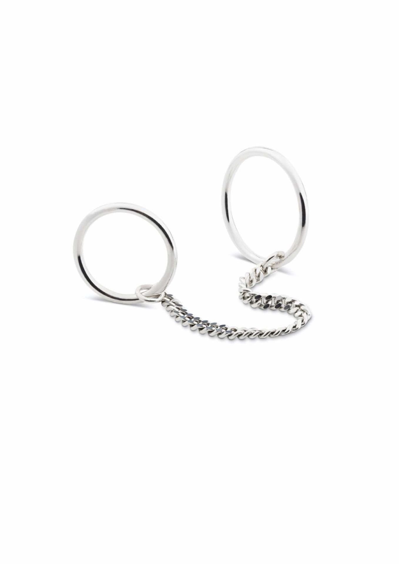 NO MORE accessories Chain Rings plated sterling silver