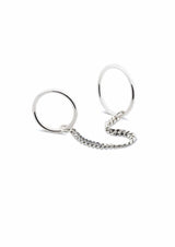 NO MORE accessories Chain Rings plated sterling silver