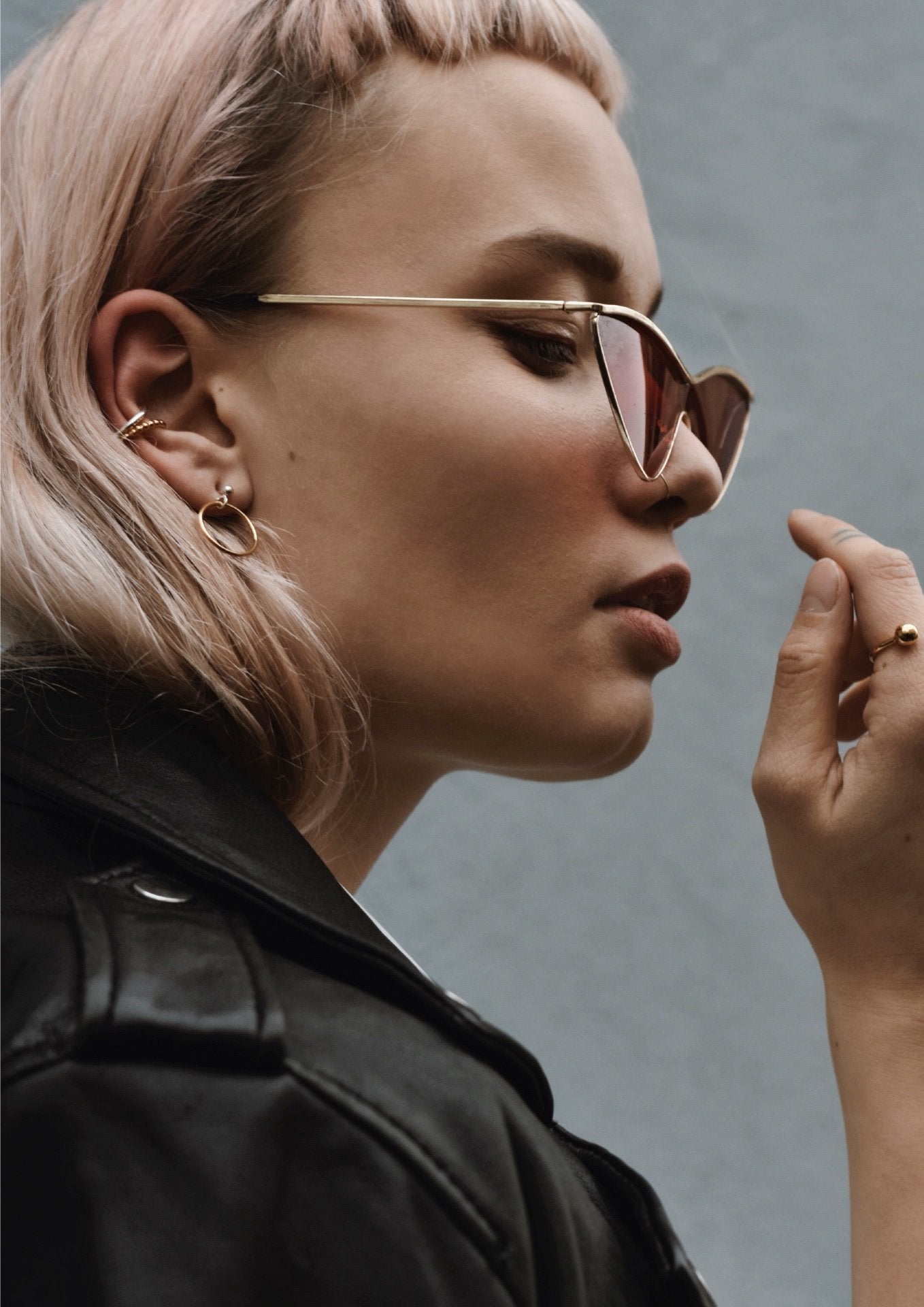 NO MORE accessories Champagne ear cuff in gold plated sterling silver