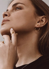 NO MORE accessories Chord Earrings Sterling Silver Gold plated