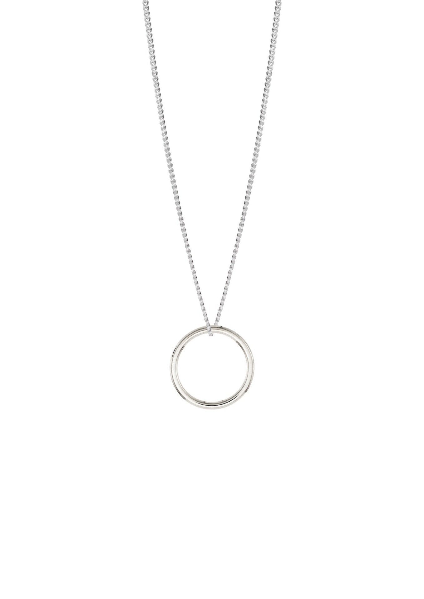 NO MORE accessories Circle Necklace in sterling silver with sterling silver pendant