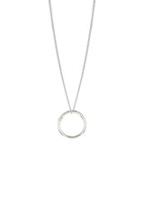 NO MORE accessories Circle Necklace in sterling silver with sterling silver pendant