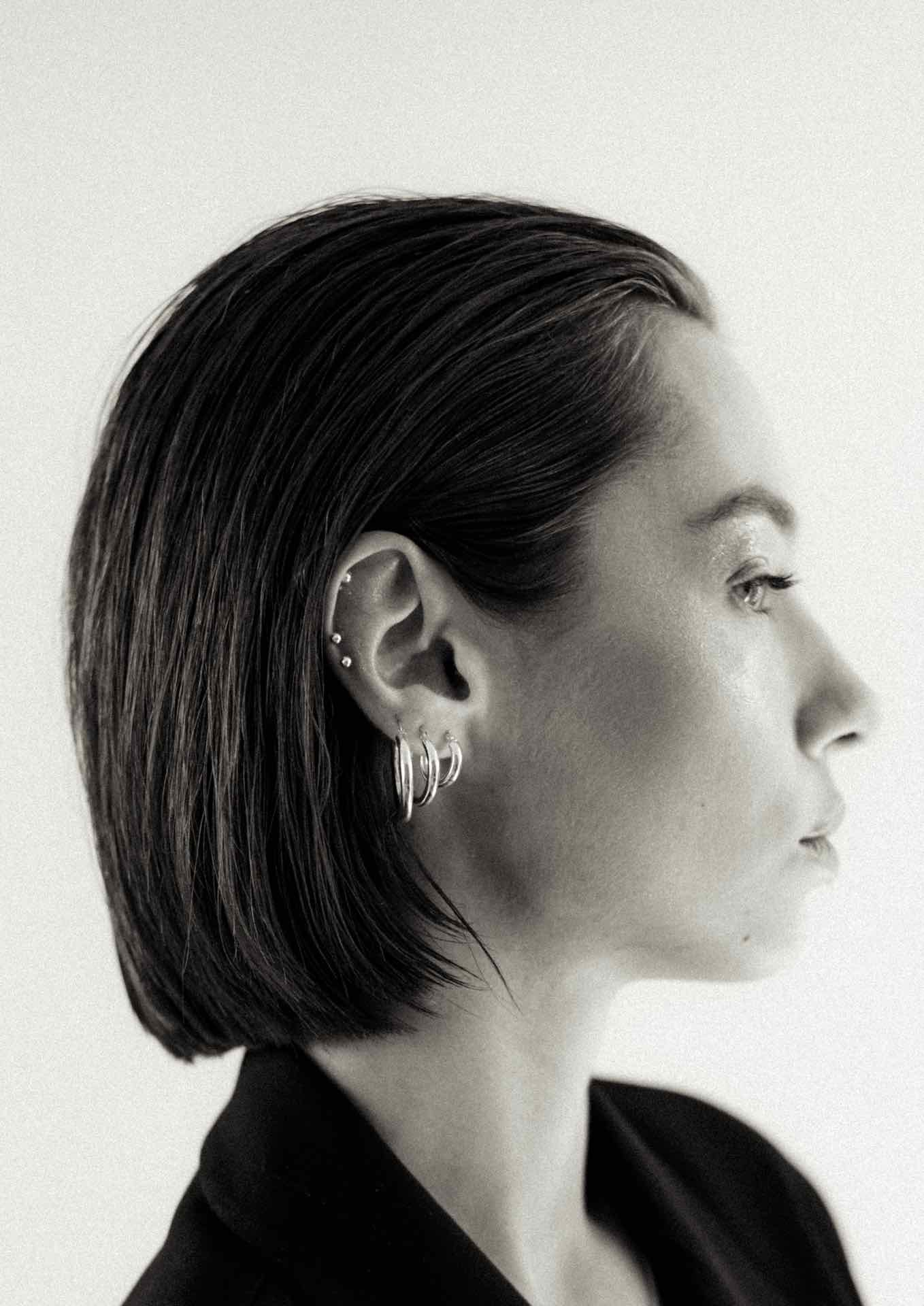 NO MORE accessories Dizzy Hoops in sterling silver