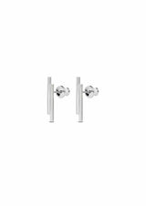 NO MORE accessories Double Pipe Earrings in sterling silver