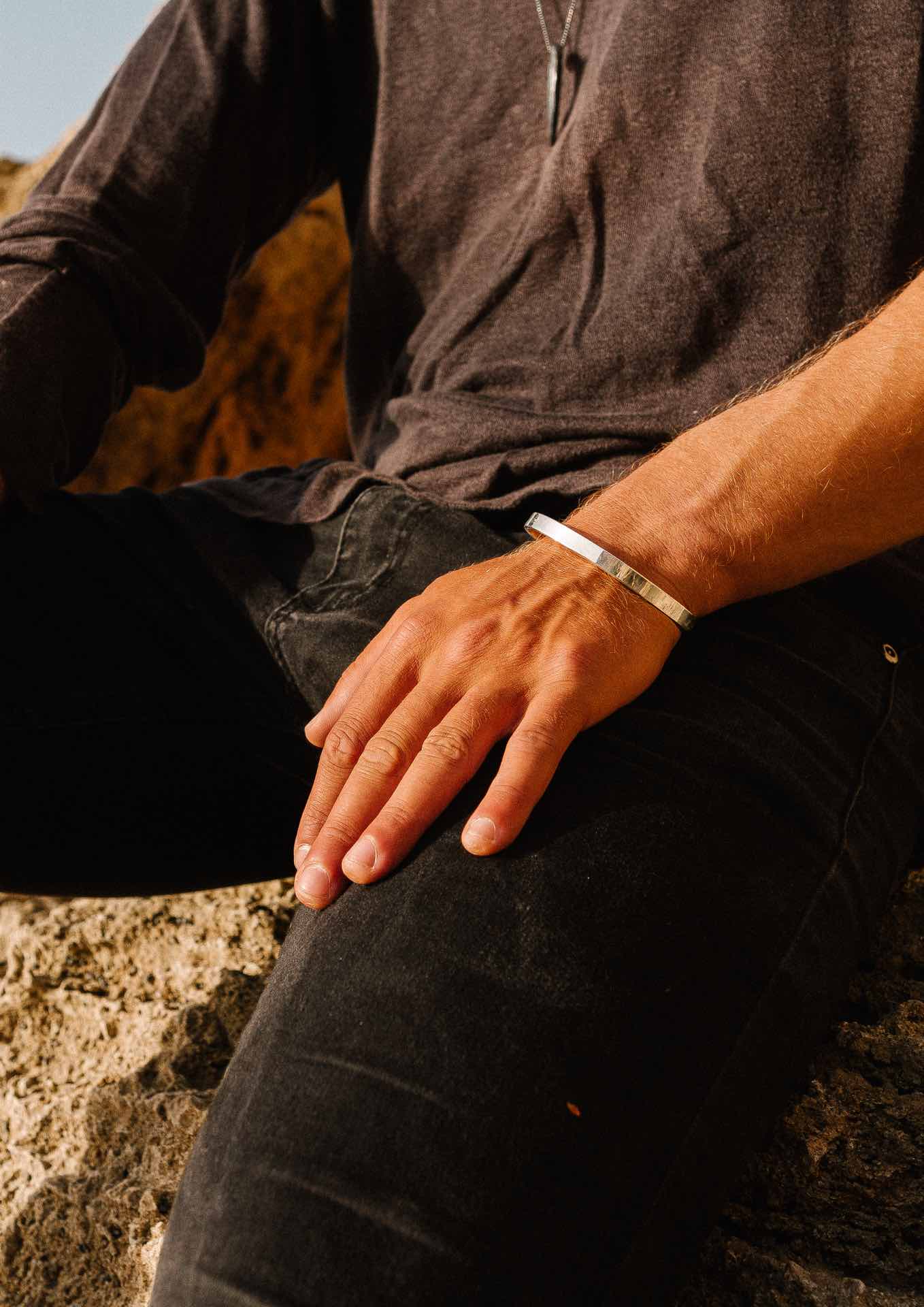 NO MORE accessories Flat Bracelet in sterling silver