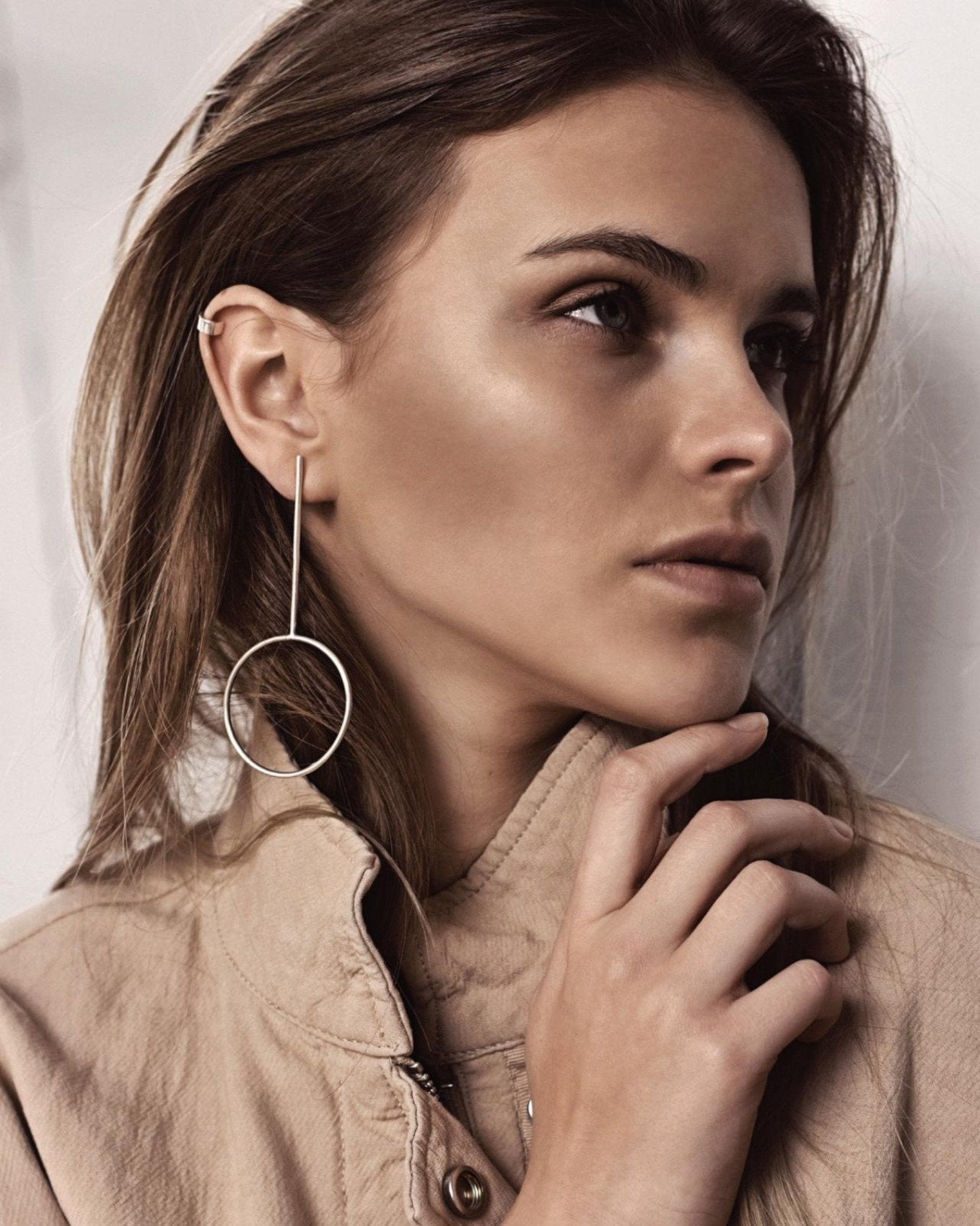 NO MORE accessories Flat Upper Ear Cuff in sterling silver