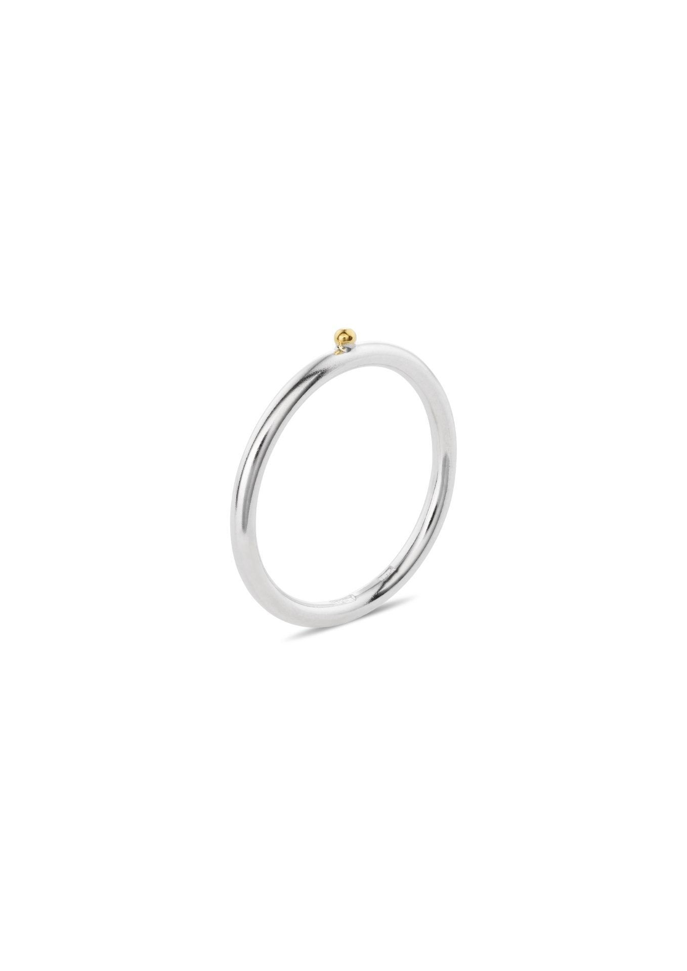 NO MORE accessories Gold Dot Ring in Gold Plated Sterling Silver