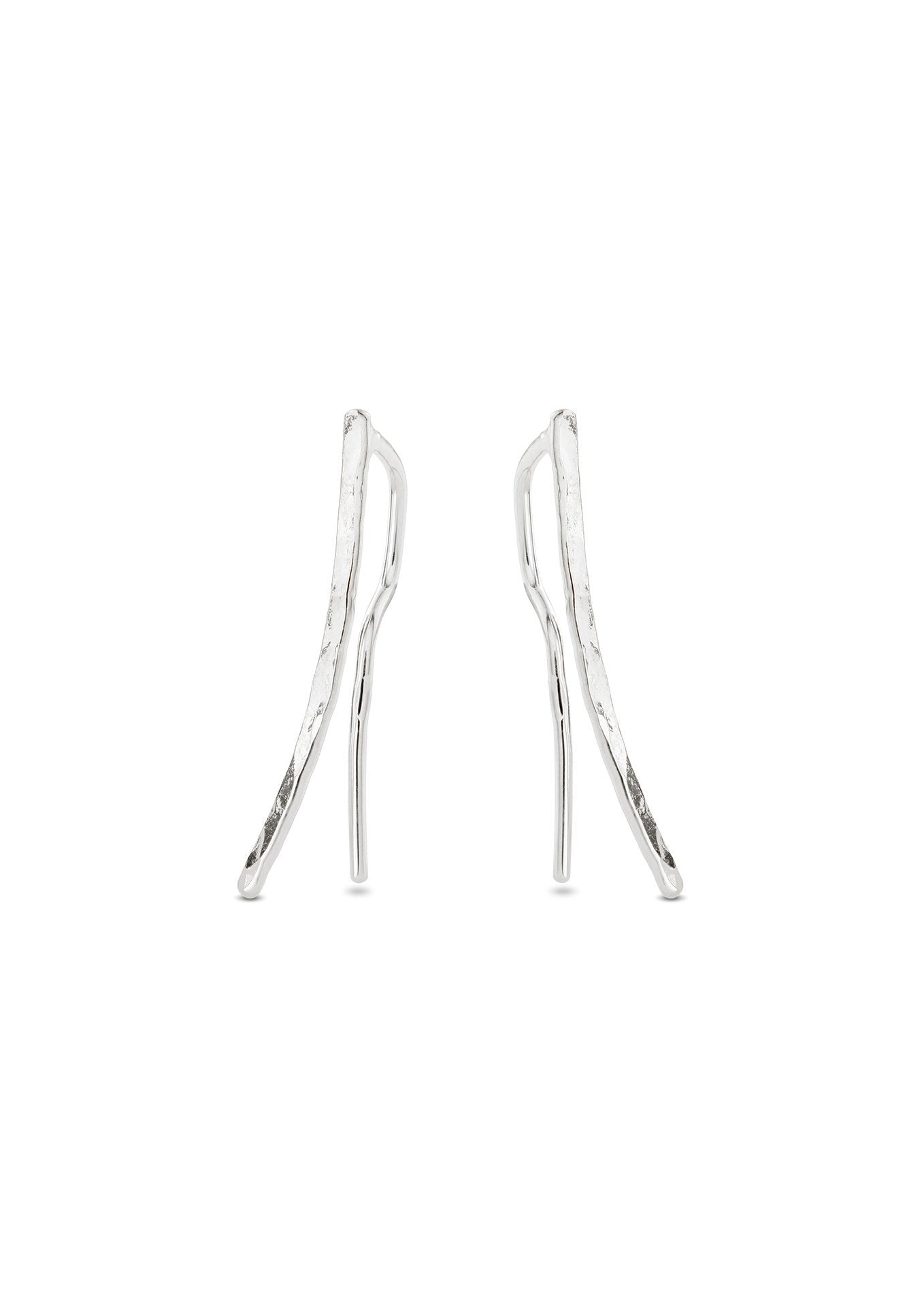 NO MORE accessories Hammered Crawlers in sterling silver