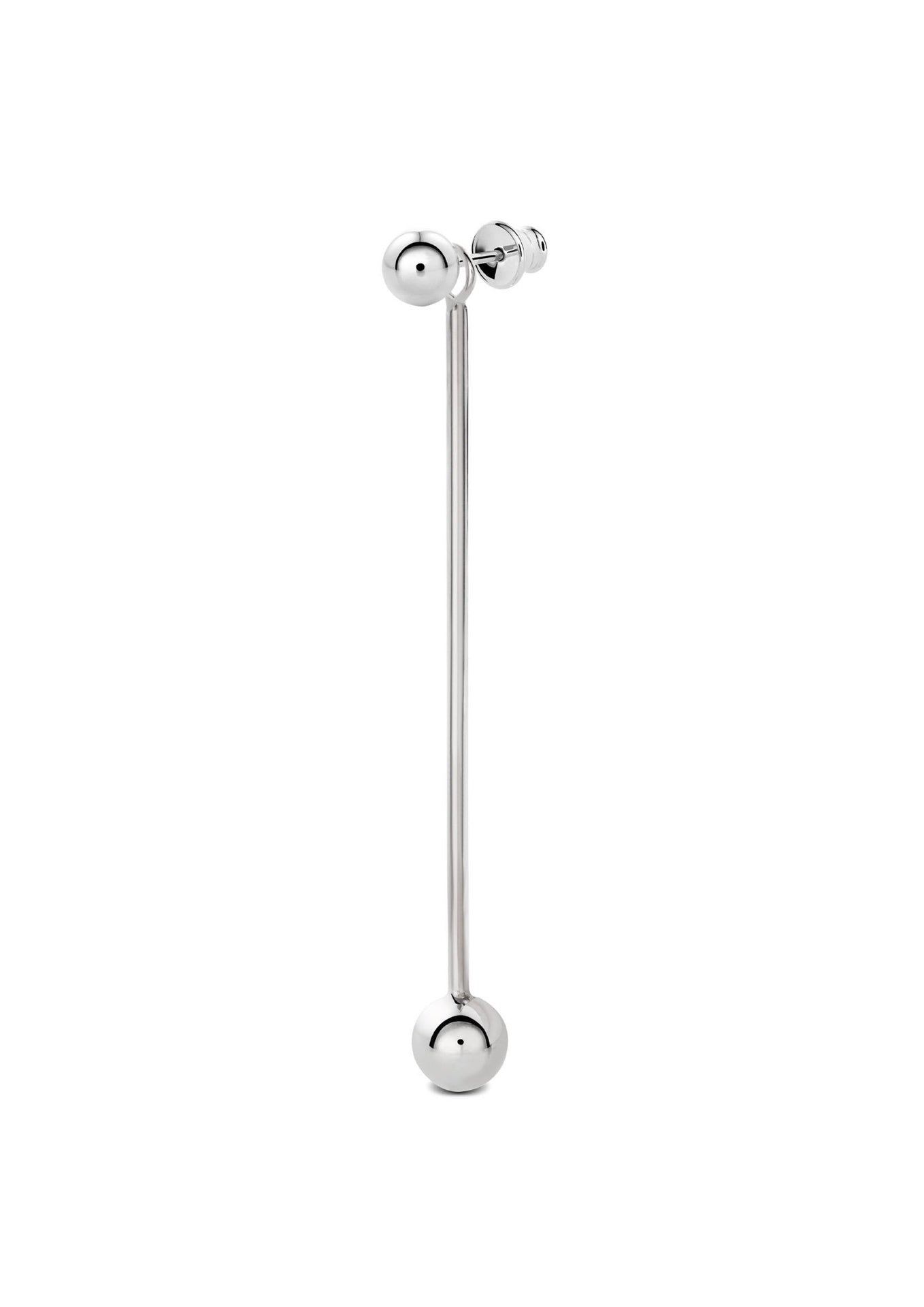 Long Bomb Swinger Earrings Silver - NO MORE ACCESSORIES