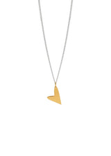 NO MORE accessories Love Necklace in sterling silver with gold plated sterling silver pendant