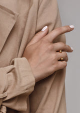NO MORE accessories Mini Bomb Multisize Rings in sterling silver, gold plated.