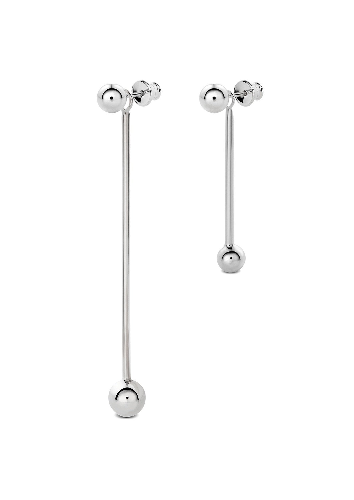 NO MORE accessories Mixed Bomb Swinger Earrings in sterling silver